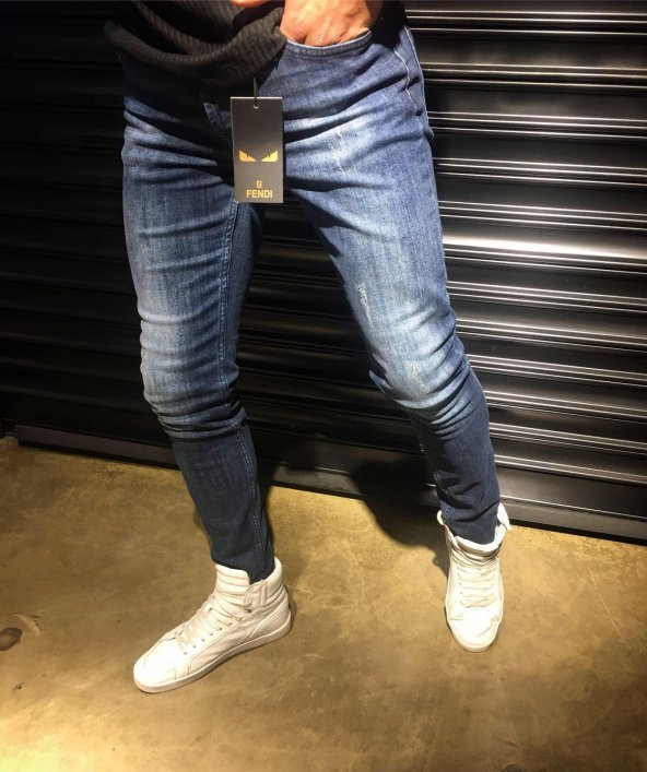 Slim Fit Likralı Erkek Kot Pantolon