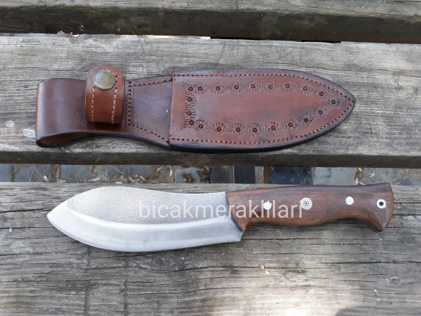 Ahşap Sap Geniş Ağız Av Bıçağı 4116 Çelik 25cm - 3