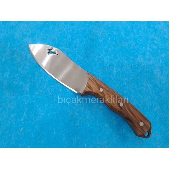 El İşçiliği Geyik Desenli Av Bıçağı 22cm Toplam Uzunluk - 3
