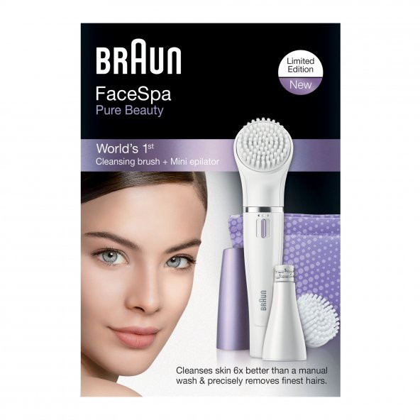 Braun Face Yüz Epilatörü ve Yüz Temizleme Cihazı Özel Seri (Çanta ve Peeling Fırça Başlığı ile) SE832N