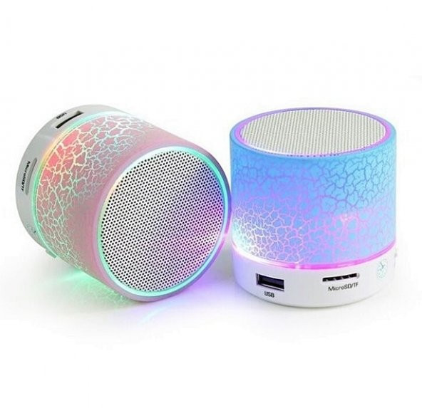 Yeni 2018 Mikrofonlu Işıklı Transparan Bluetooth Ses Bombası Müzi