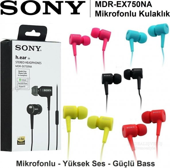 Sony Mdr-Ex750na Stereo Spor Kulakiçi Mikrofonlu Kulaklık Mp3