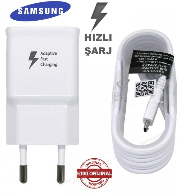 Samsung A5 Hızlı Şarj Aleti Sarj Cihazı ve Micro Usb Hızlı Şarj K