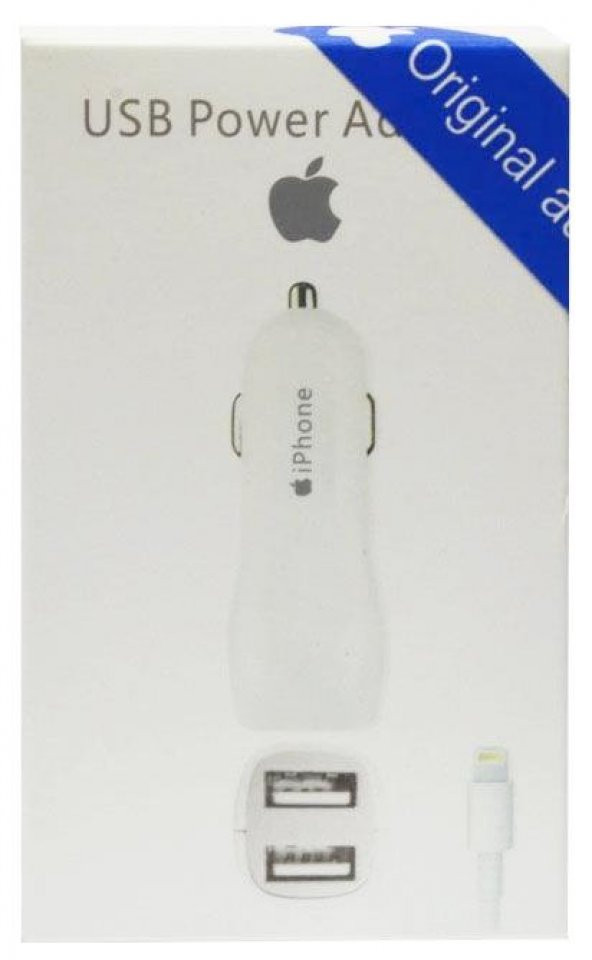 Apple iPhone 5,6,7, 7 Plus Araç Şarj Aleti Cihazı + Data Kablo 09