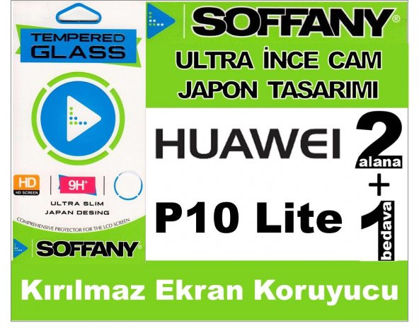 Soffany-Huawei P10 Lite Kırılmaz Ekran Koruyucu Temperli Cam