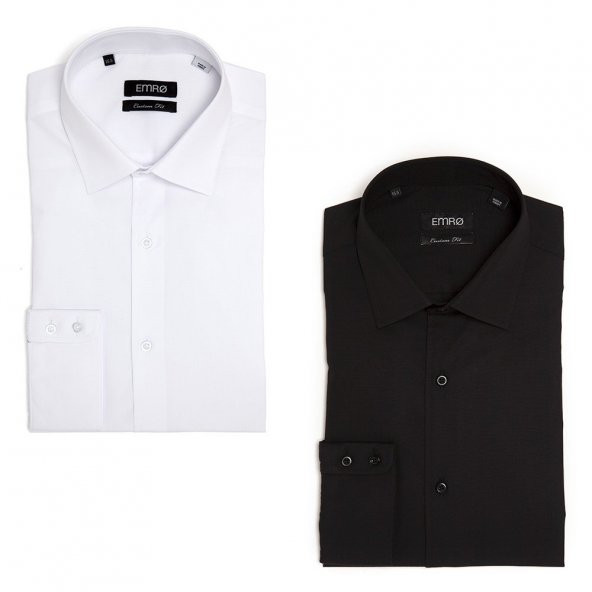 PINGÖMLEK KENSINGTON VESTA COMBO 5 İKİLİ ERKEK GÖMLEK BEYAZ,SİYAH