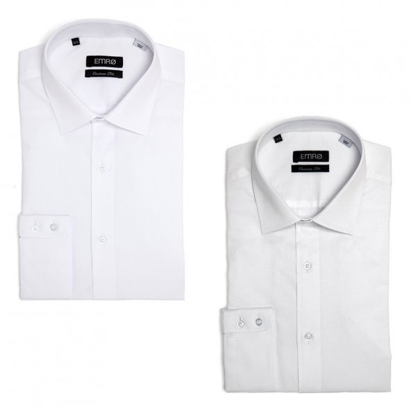 PINGÖMLEK KENSINGTON MONTELLO VESTA COMBO 8 İKİLİ SET ERKEK GÖMLEK BEYAZ DESENLİ BEYAZ