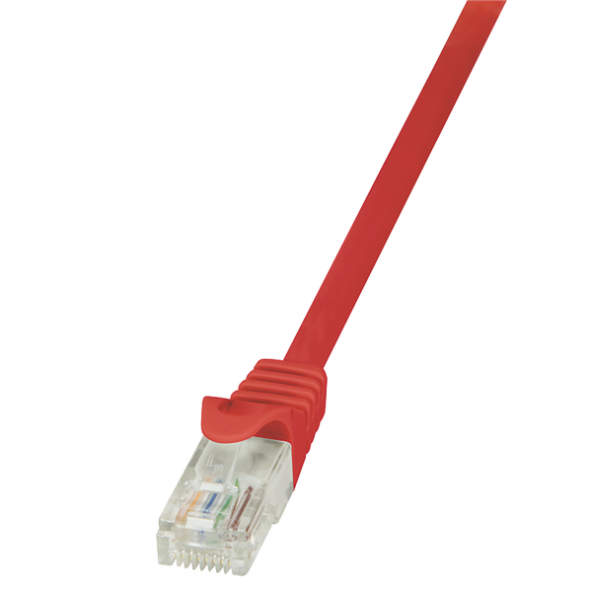 LogiLink CP2014U EconLine CAT6 U/UTP Patch Kablo, AWG 24/7, Kırmızı, 0.25m