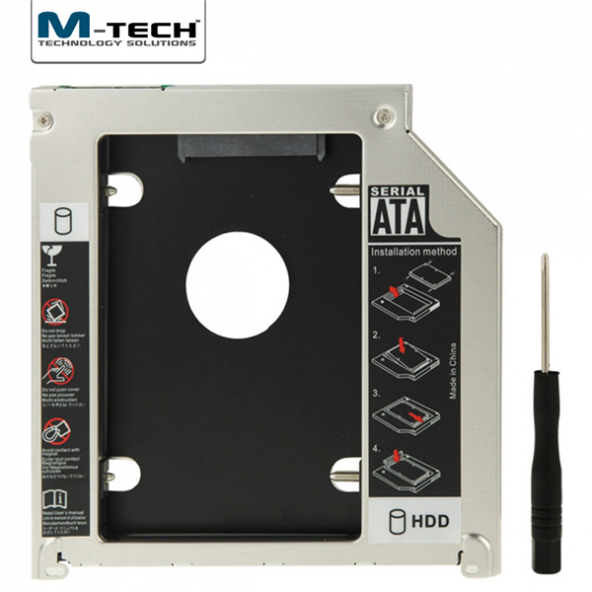 M-TECH MSSC0095 Notebook için Ekstra 9.5mm Slim SATA Caddy HDD Yuvası