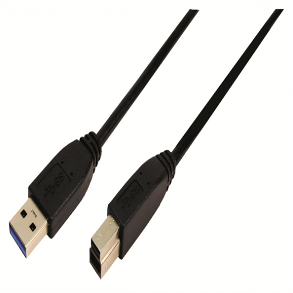 LogiLink CU0025 USB 3.0 Type A to Type B Bağlantı Kablosu, Siyah, 3.0m