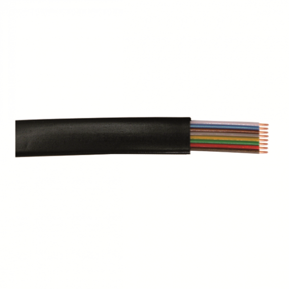 LogiLink CM08 8 li Yassı Köken Kablo, Siyah, 100m