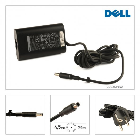 Dell 19.5v 2.31a Dell UltraBook XPS 12-13,4.5mmx3.0mm Adaptör