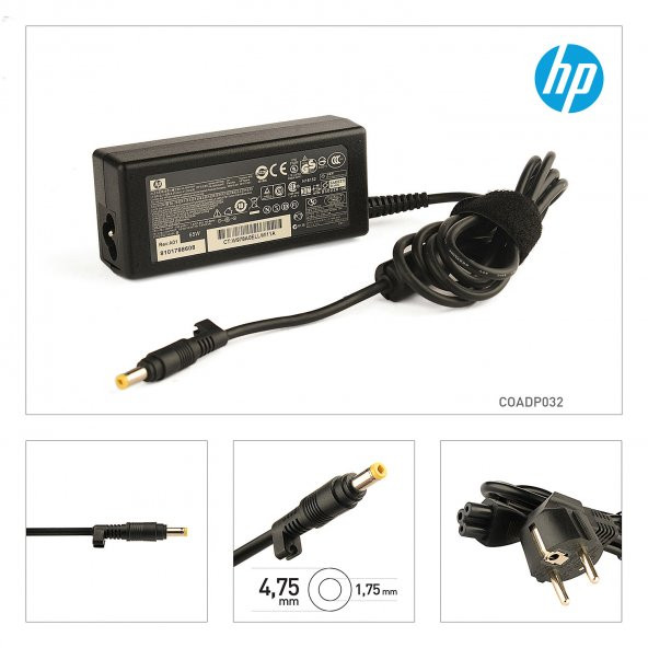 Orijinal HP-COMPAQ 381090-001, Adaptör 4.75mm 1.75mm 18,5v 3,5a