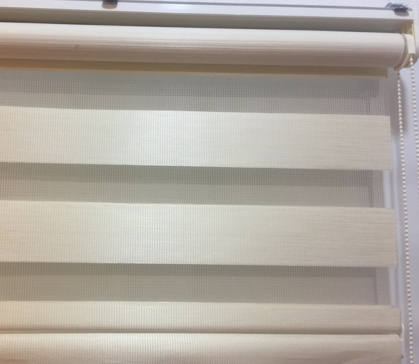 ENUYGUN FİYAT ZEBRA STOR PERDE BRİLLANT BAMBU KREM RENK - 3
