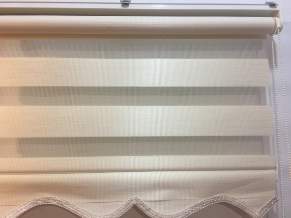 ENUYGUN FİYAT ZEBRA STOR PERDE BRİLLANT BAMBU KREM RENK - 5