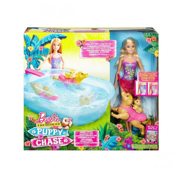 Mattel DMC32 Barbie ve Köpeği ile Havuz Partisi