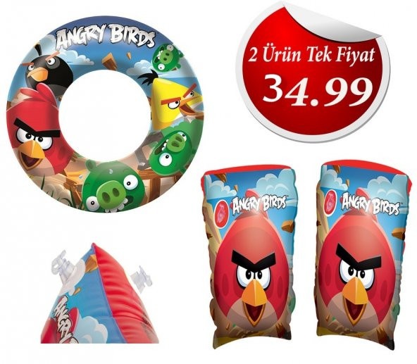 Bestway Lisanslı Angry Birds Havuz & Deniz Seti (2 Ürün)