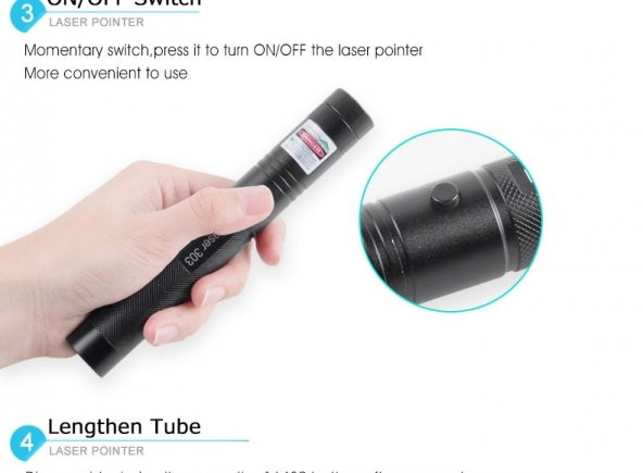 Şarj Edilebilir Orijinal 1000 m. Yeşil Lazer Pointer YF 303 - 4