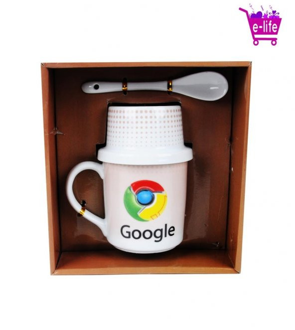 Google Chrome Logolu Kupa Bardak & Çerez Takımı