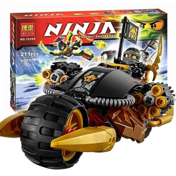 BE-LA Ninja Lego Seti 10394 Siyah DEV Motosiklet
