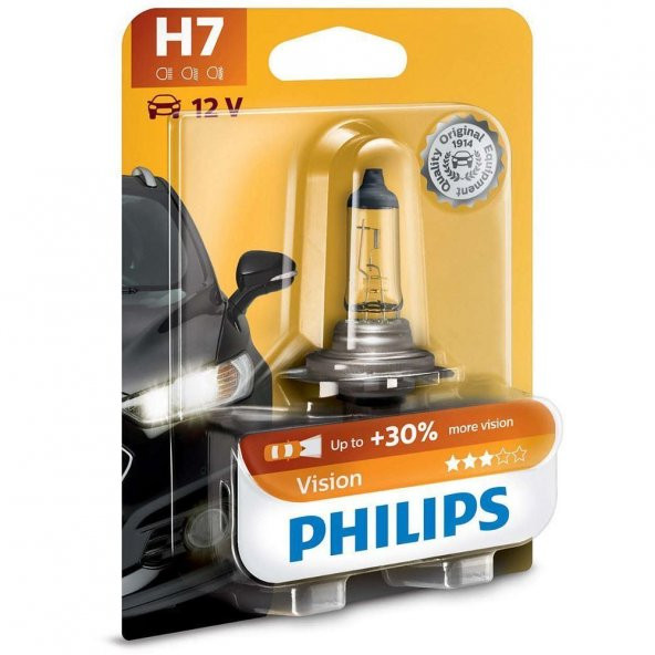 PHILIPS H7 Vision +30 Fazla Işık