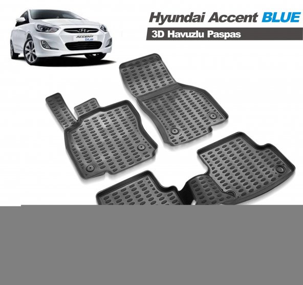 Hyundai Accent Blue 3D Havuzlu Paspas