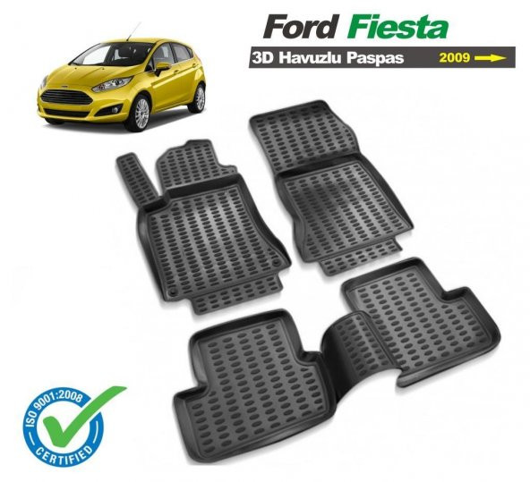 Ford Fiesta 3D Havuzlu Paspas 2009 ve üzeri modeller