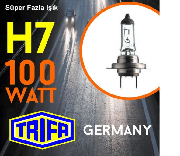H7 100WATT TRİFA GERMANY OTO FAR AMPULU