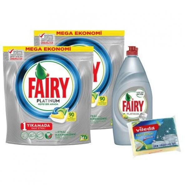 Fairy Platinum 180 Yıkama Bulaşık Makinesi Deterjanı Kapsülü Limon Kokulu
