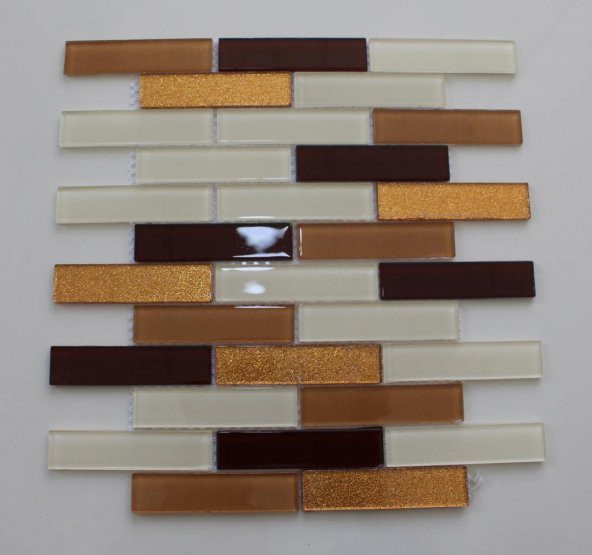 Mutfak Tezgah Arası Kristal Cam Mozaik 2,5 x 10