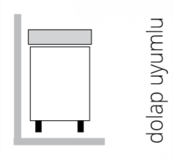 İDEVİT Vega 80CM Hilton Dolap Uyumlu Etejerli Lavabo 5 Yıl Garanti - 3