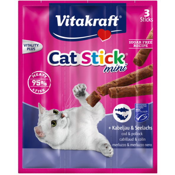 Vitakraft Cat Stick Deniz Ürünlü 3lü Kedi Ödül Çubuğu