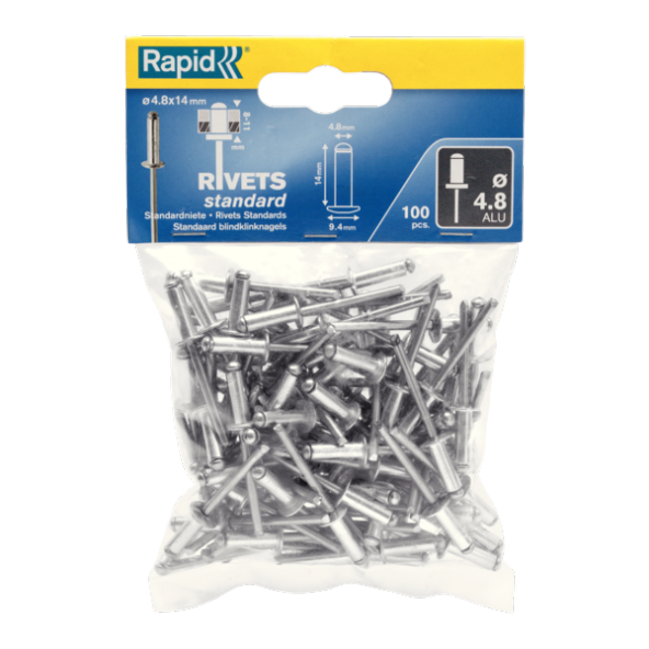 Rapid Perçin 4.8 X 14 Mm Alüminyum 100 Adet 5000381