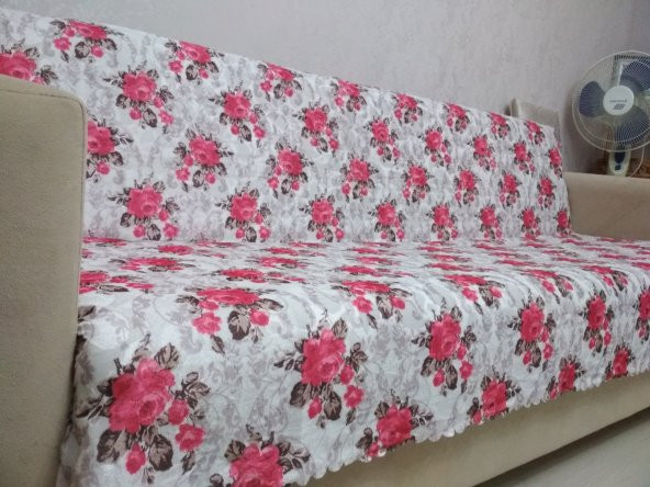 Silikon Tabanlı Desenli Kanepe Koltuk Örtüsü Tay Tüyü