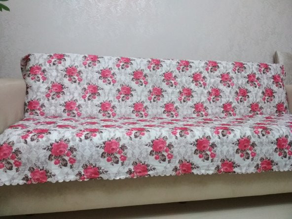 Silikon Tabanlı Desenli Kanepe Koltuk Örtüsü Tay Tüyü - 2