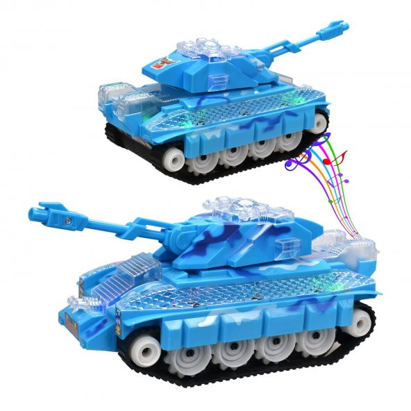 Otomatik Direksiyon Oyuncak Işıklı Savaş ve Barış Tankı 24 cm