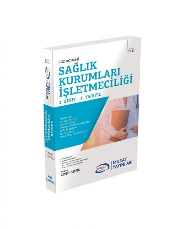 Murat Yayınları 7711 Sağlık Kurumları İşl.1.Sınıf 1.Yarıyıl