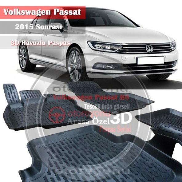 Volkswagen Yeni Passat Paspas 3D Havuzlu Model 2015 Sonrası B8