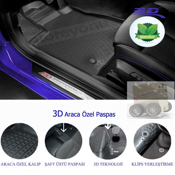 L.Locker Araca Özel Orjinal 3D Paspas - 2