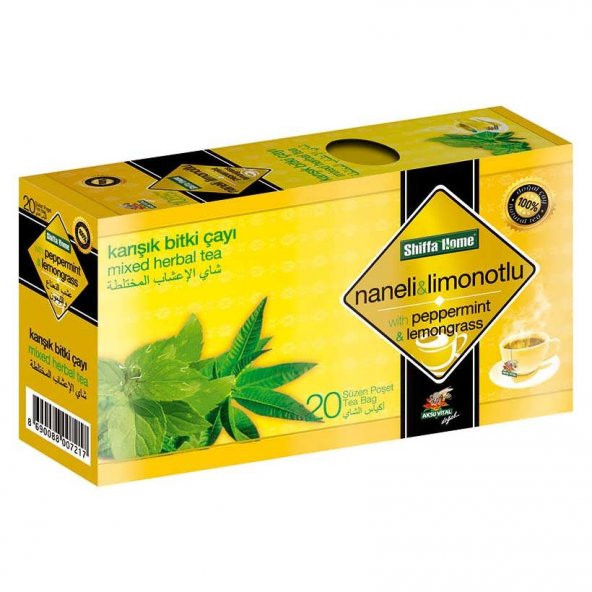 Shiffa Home Nane Limonotlu Karışık Bitki Çayı 2 gr x 20 Adet