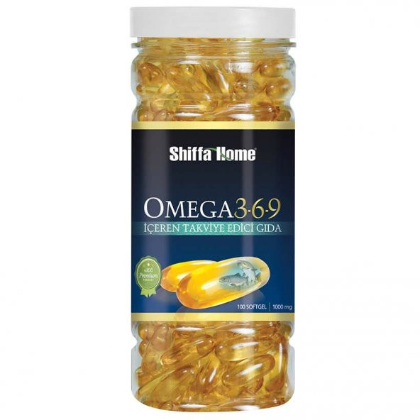 Shiffa Home OMEGA 3-6-9 Softjel 1000mg x 100 adet shiffahome aksuvital 369 softgel