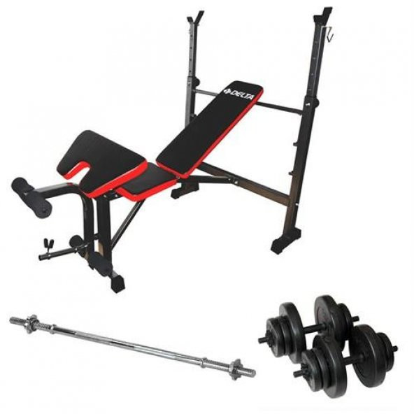 Delta Ağırlık Sehpası + 31kg Vinyl Plaka + 160cm Bar+Seti