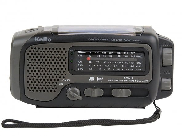 Kaito KA350GY Voyager / Crank AM / FM / SW Hava Durumu Radyosu