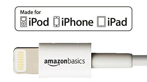 AmazonBasics Apple Sertifikalı Lightning to USB Kablo