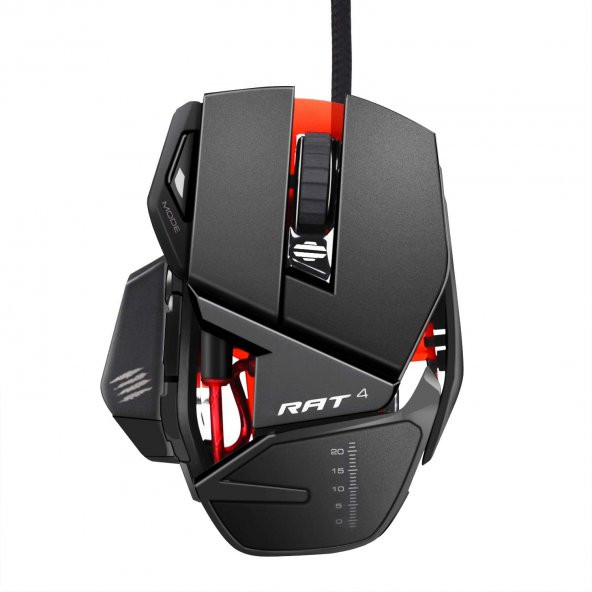 Wired Gaming Mouse,Mad Catz R.A.T.4 Upgraded 9-Buttons PC Optical