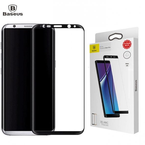 Baseus 3D Arc Samsung Galaxy Note 8 Cam Ekran Koruyucu Tam Kaplay