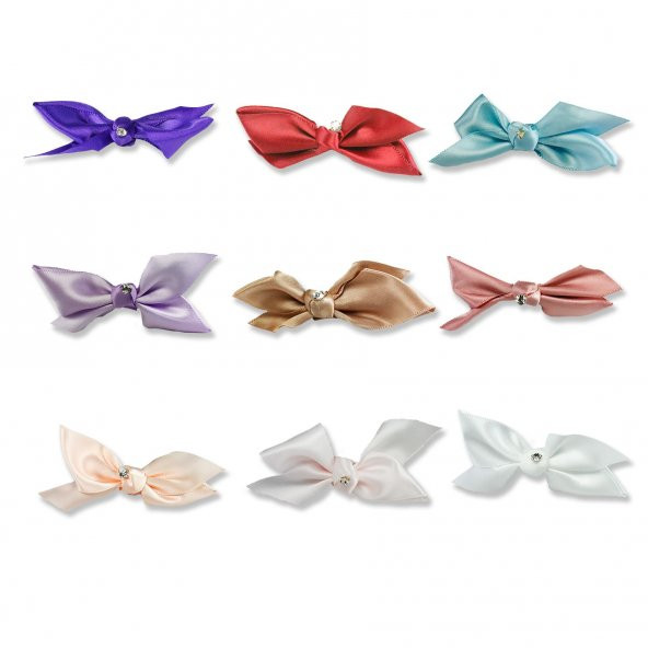 25 Adet Taşlı Saten Fiyonk - 10