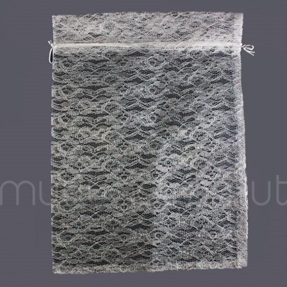 6 Adet 30x40cm Dantel Kese Hediyelik Kese - 5