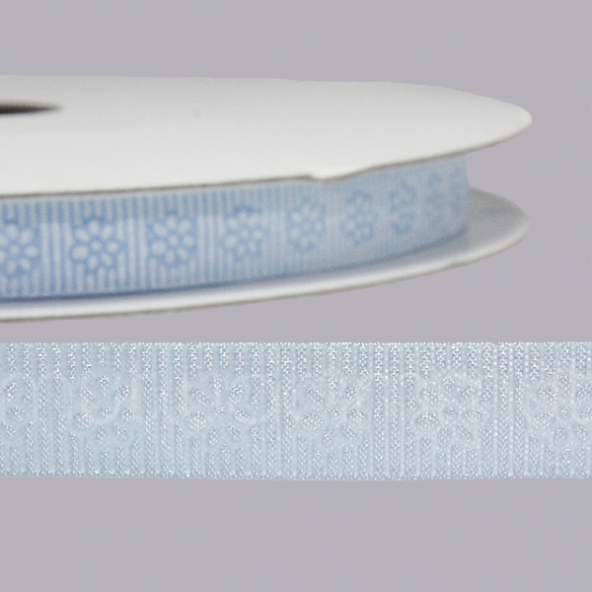 1cm X 22metre Çiçek Desenli Grogren Kurdela - 2