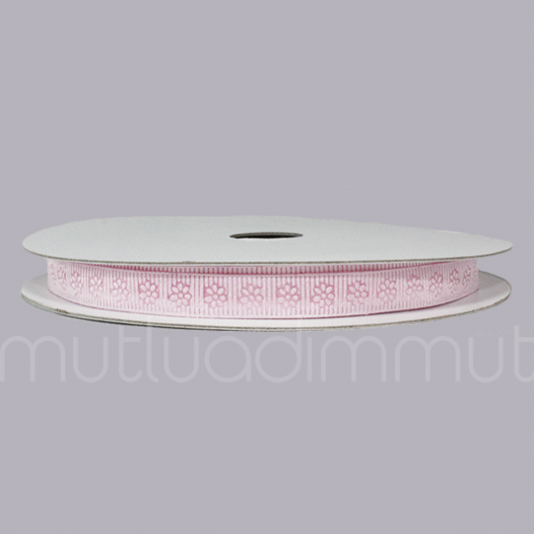 1cm X 22metre Çiçek Desenli Grogren Kurdela - 4